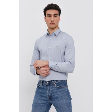 Emporio Armani camasa barbati, cu guler clasic, regular