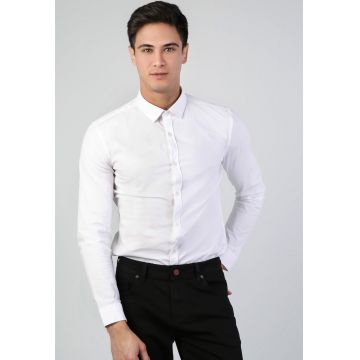 Camasa slim fit din amestec de bumbac Camasa slim fit din amestec de bumbac