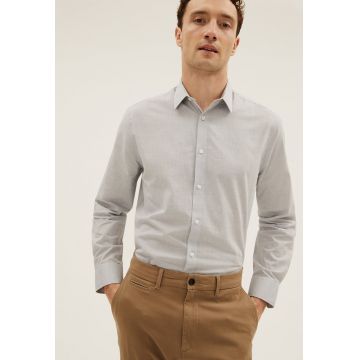 Camasa regular fit texturata de bumbac