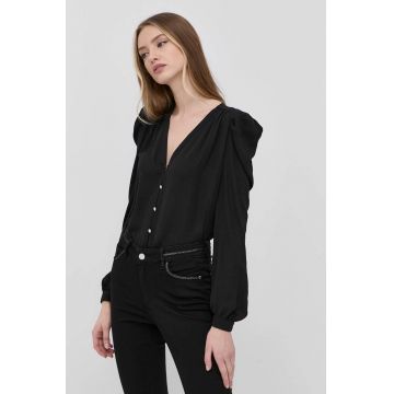 Morgan camasa femei, culoarea negru, regular
