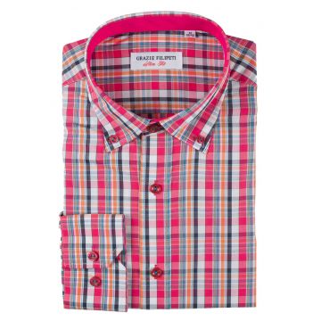 Camasa slim fit cu model in carouri