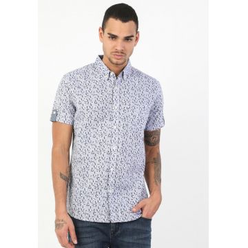 Camasa slim fit de bumbac cu model