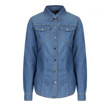 Cotton indigo denim shirt m