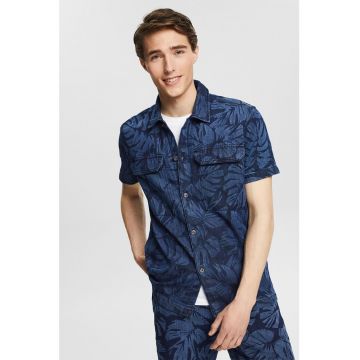 Camasa de denim cu model si buzunare pe piept