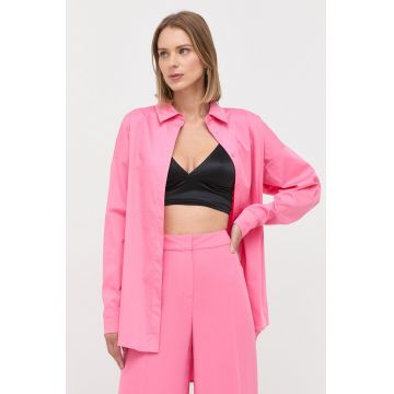 Notes du Nord camasa Kira femei, culoarea roz, cu guler clasic, relaxed
