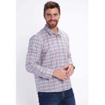 Camasa din bumbac cu model in carouri