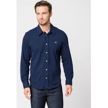 Camasa slim fit de bumbac pique