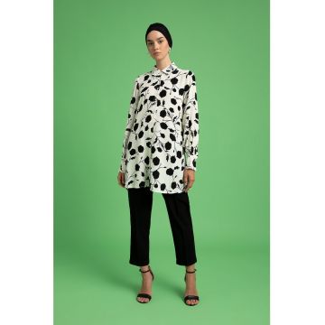 Camasa lunga cu model floral Camasa lunga cu model floral