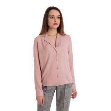Camasa cu revere decupate Fabiana - Roz prafuit