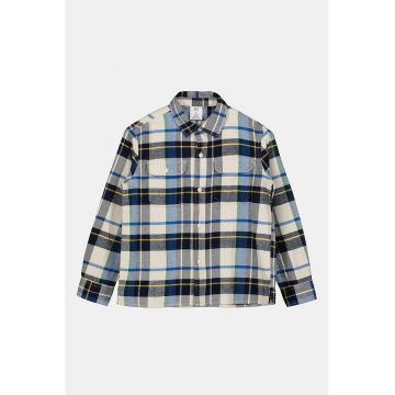Camasa din flanel si bumbac organic cu model in carouri