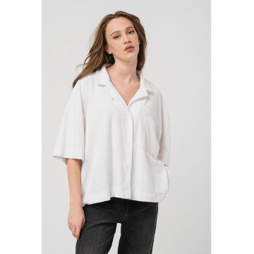 Camasa relaxed fit din material terry Camasa relaxed fit din material terry