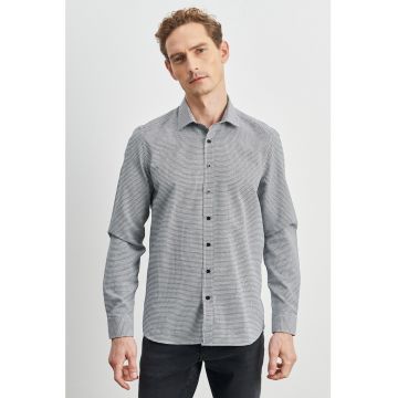 Camasa slim fit din amestec de bumbac