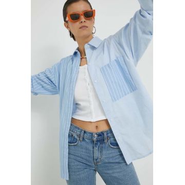Abercrombie & Fitch camasa femei, cu guler clasic, relaxed