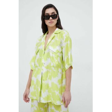 Armani Exchange camasa femei, cu guler clasic, relaxed