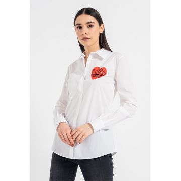 Camasa din amestec de bumbac cu guler clasic