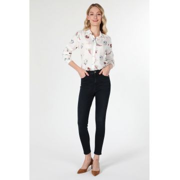 Camasa slim fit cu model floral