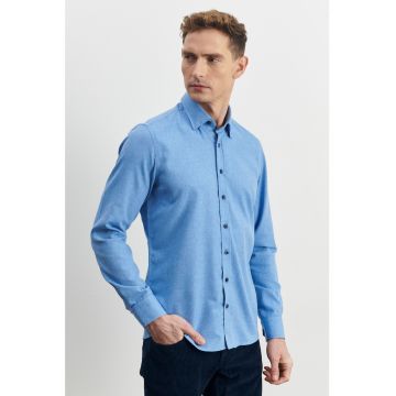 Camasa slim fit din amestec de bumbac