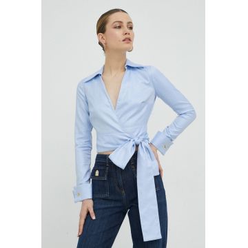 Elisabetta Franchi camasa din bumbac femei, cu guler clasic, regular