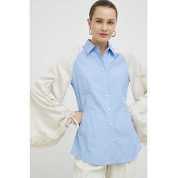 Weekend Max Mara camasa femei, cu guler clasic, relaxed
