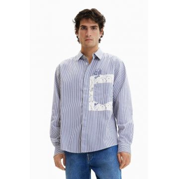 Desigual camasa din bumbac barbati, cu guler clasic, regular
