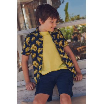 Mayoral camasa de bumbac pentru copii culoarea albastru marin