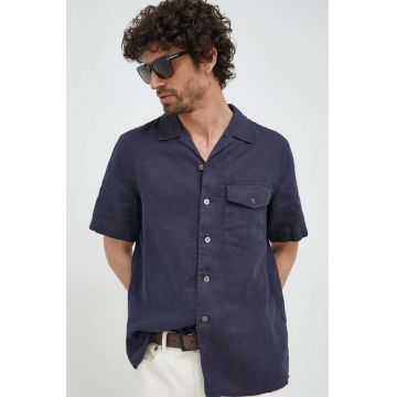 PS Paul Smith camasa de in culoarea albastru marin, cu guler clasic, regular