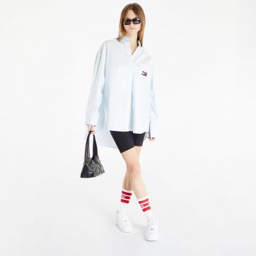 Cămașă Tommy Jeans Super Oversized Shirt Shimmering Blue