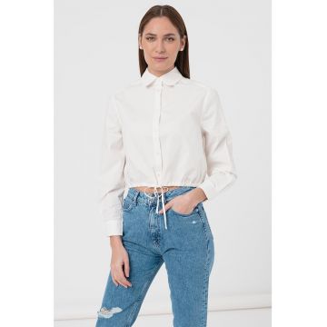 Camasa crop cu terminatie cu snur Ellase