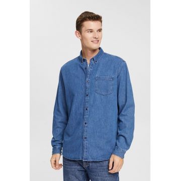 Camasa din denim cu maneci cazute