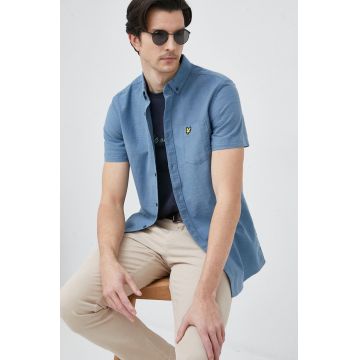 Lyle & Scott camasa din bumbac barbati, cu guler button-down, regular