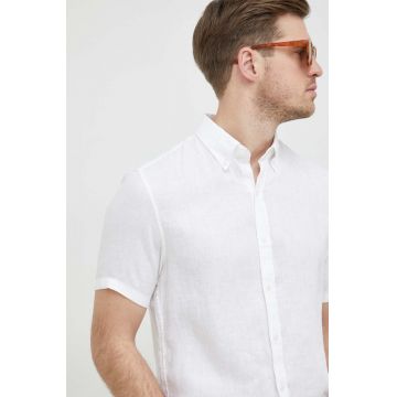 Michael Kors camasa de in culoarea alb, cu guler button-down, slim