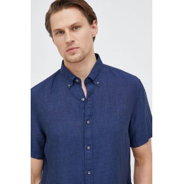 Michael Kors camasa de in culoarea albastru marin, cu guler button-down, slim