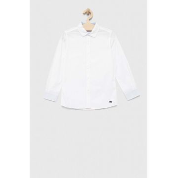 Birba&Trybeyond camasa de bumbac pentru copii culoarea alb