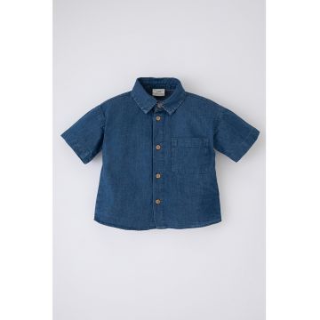 Camasa din denim cu maneci scurte