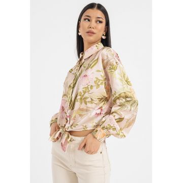 Camasa regular fit cu nod frontal si model