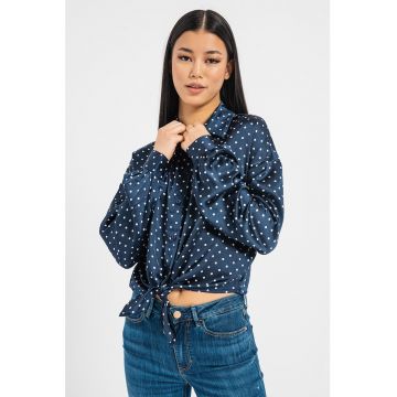 Camasa regular fit cu nod frontal si model