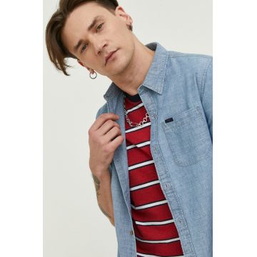 Superdry camasa din bumbac barbati, cu guler clasic, regular