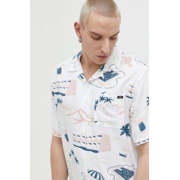 Vans camasa barbati, culoarea alb, regular