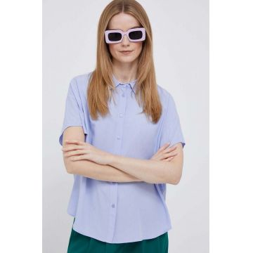 United Colors of Benetton camasa femei, cu guler clasic, relaxed