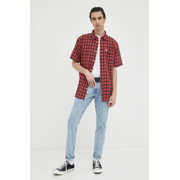 Wrangler camasa din bumbac barbati, culoarea albastru marin, cu guler clasic, regular Wrangler camasa din bumbac barbati, culoarea albastru marin, cu guler clasic, regular