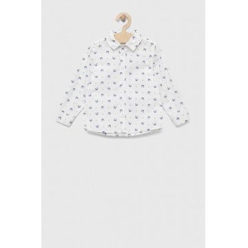 Birba&Trybeyond camasa de bumbac pentru copii culoarea alb
