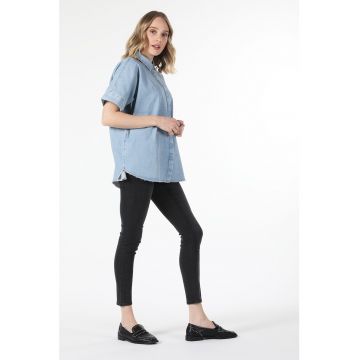 Camasa de denim cu maneci scurte