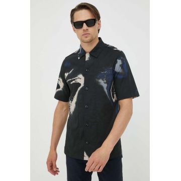 G-Star Raw camasa barbati, culoarea negru, regular