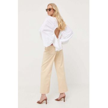 Liviana Conti camasa femei, culoarea alb, relaxed