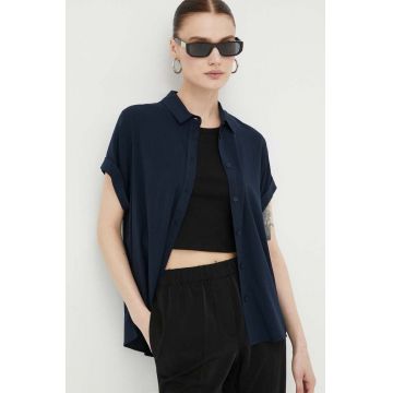 Samsoe Samsoe camasa femei, culoarea roz, cu guler clasic, regular