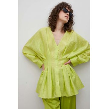 Samsoe Samsoe camasa femei, culoarea verde