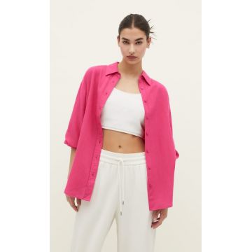 Stradivarius Cămașă Cu In Roz Pastel S