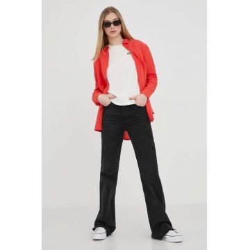 Superdry camasa de in culoarea rosu, cu guler clasic, relaxed
