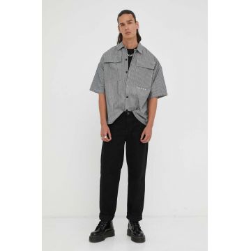 G-Star Raw camasa din bumbac barbati, culoarea albastru marin, cu guler clasic, relaxed