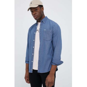 Pepe Jeans camasa jeans Cranmore barbati, cu guler button-down, regular